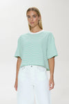 Mae Top in Vert Stripe