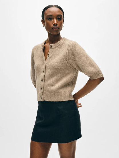 Cashmere Elbow Sleeve Cardigan