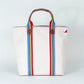 Society Canvas Tote with Leather Trim