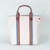 Society Canvas Tote with Leather Trim