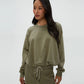 Mariah Bubble Sweatshirt in Olive