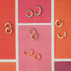 Enamel Huggie Hoop Earrings