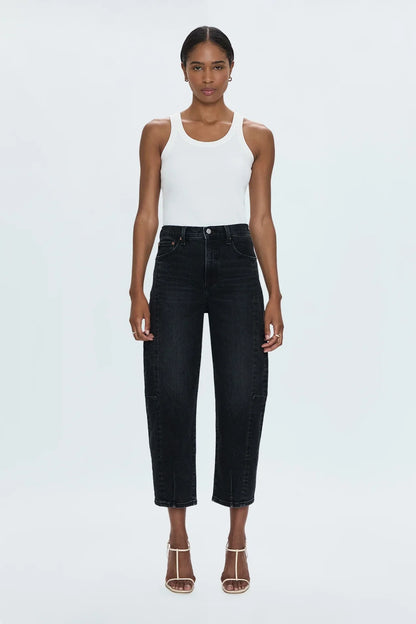 Eli High Rise Arched Leg in Dark Midnight