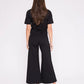 Ponte Knit Cropped Wide Leg in Black