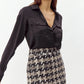 Lenny Houndstooth Tweed Skirt