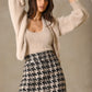 Lenny Houndstooth Tweed Skirt