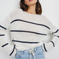 Evangeline Navy Stripe