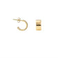 Gold Wide Hinged Huggie Hoops