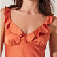 Zoie dress in brick