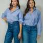 Quarantina Boyfriend Fit in Chambray