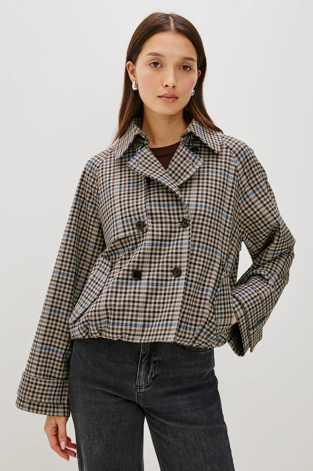 ジャケット・アウター HIAND Mixed gingham checkover coat CHECK MIX COAT - Check mix – costercopenhagen.com