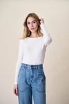 Pointelle LS Crewneck