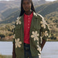 The Vintage Army Jacket with Daisy Applique