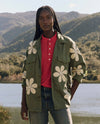 The Vintage Army Jacket with Daisy Applique