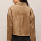 All Day Cropped Suede Jacket