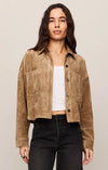 All Day Cropped Suede Jacket