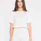 Ponte Knit Short Sleeve Top