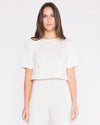 Ponte Knit Short Sleeve Top