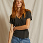 Hendrix Boxy V Neck Tee