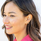 Open Heart Hinged Huggie Hoop Earrings