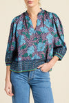 Orly Blouse in Midnight Trellis