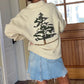 Varsity Cardigan In Evergreen Tree