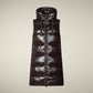 Save The Duck Long Vest Brown Black Shine